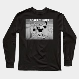 Boats N hoes steamboat Willie Long Sleeve T-Shirt